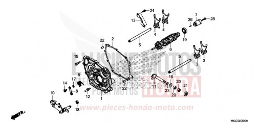 TAMBOUR DE CHANGEMENT/FOURCHETTE DE SELECTION GL1800L de 2020
